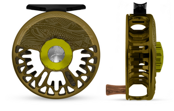 Abel Vaya Fly Reel -CUSTOM - Satin Olive/Lime  - Underwood 5/6